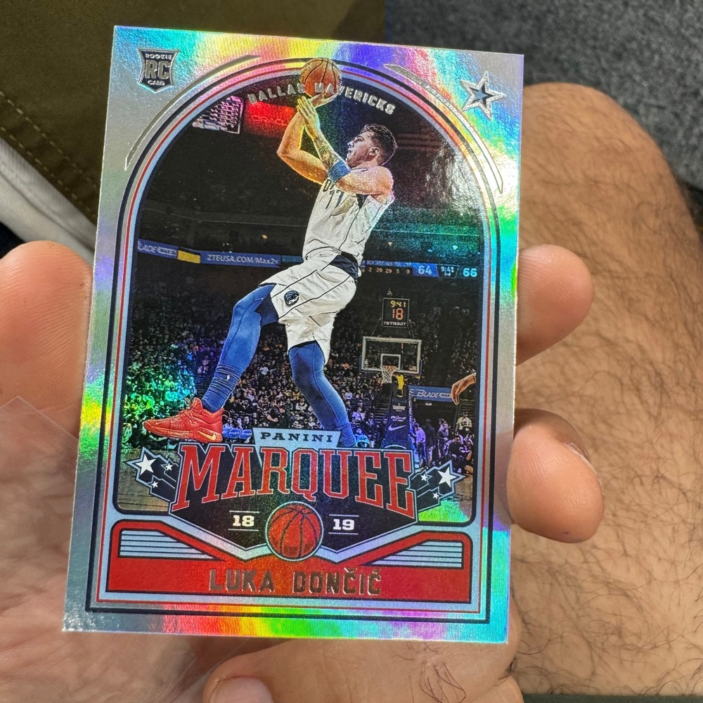 Panini Trading Card Luka Doncic OS Silver Marquee RC 255 Mavericks Holo Prizm